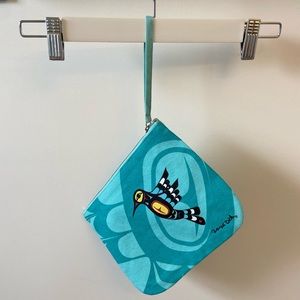 Pouch, coin holder, pencil case,wallet, makeup bag.Blue bird Francis Dick’s work